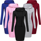 Ladies Dress Autumn Women Hooded Dresses Hoodies Women Sweatshirts Women Hoodies Dress Tops Ladies Clothing - Matrix-studios.com