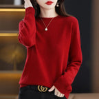 Women Sweater O-neck Autumn Winter Basic Pullover Warm Casual Pulls Jumpers Korean Long-sleeved Solid Knitwear Bottoming Shirt - Matrix-studios.com