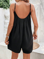 Women Casual Summer Overalls Sleeveless Spaghetti Strap Romper Jumpers Trendy Beach Vacation Outfits - Matrix Studios