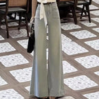Light Wa Wide Leg Oversized Jeans Women's Small Size Loose Slimming Lazy Versatile Drapey Flared Floor-Length Trendy Pants