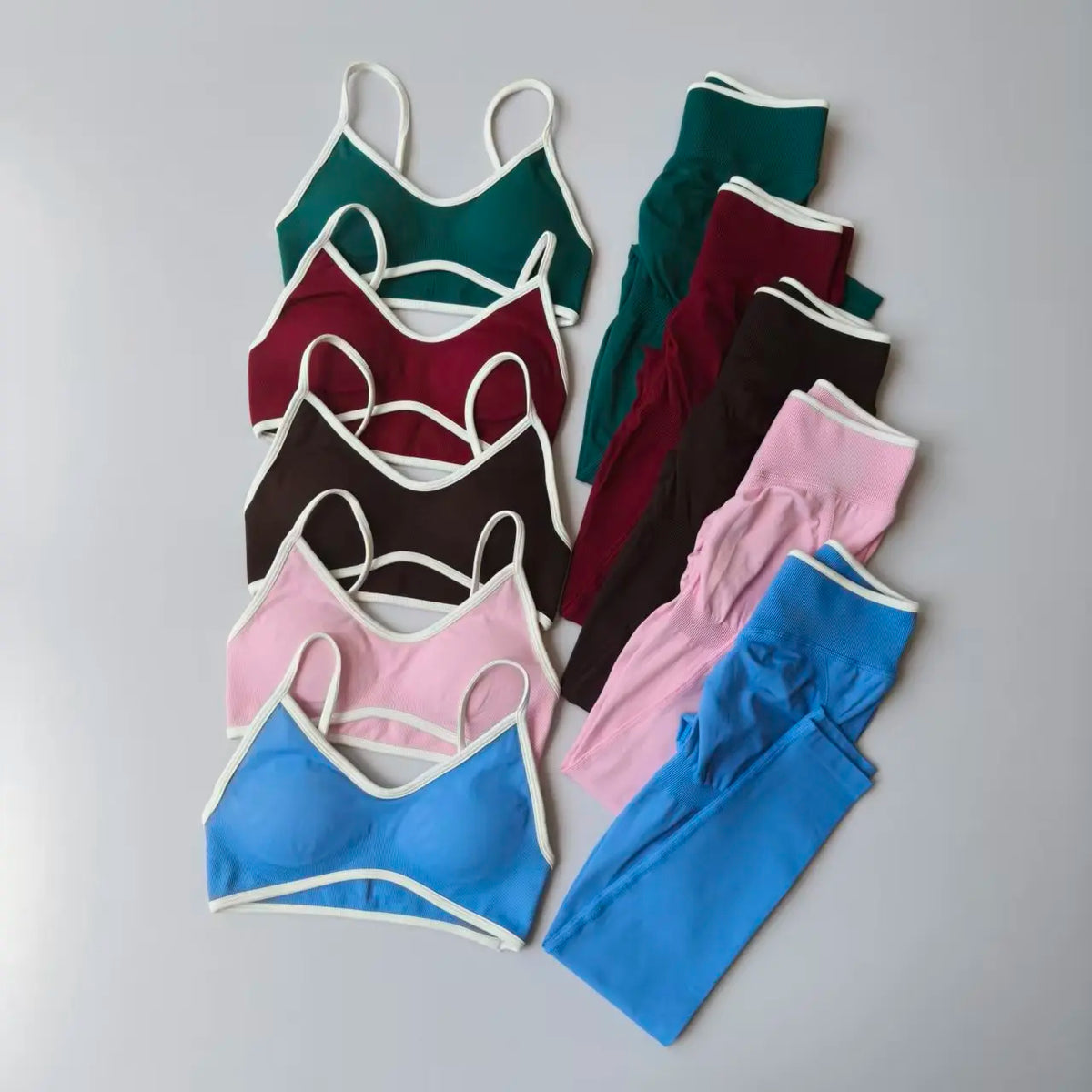 Seamless 2PCS Legging Sets Women's Strappy Sports Bras and Leggings High Waist Fitness Sculpt Leggings Running Pants Gym Suits - Matrix-studios.com