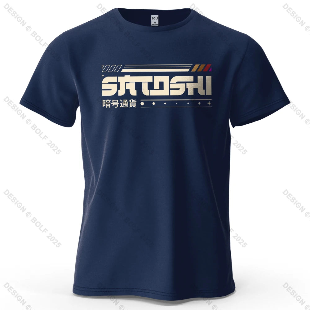 Satoshi and Crypto Printed Men's T-Shirt 100% Cotton Oversized Tech Theme Outfits Graphic Tees for Women Tops Tees Streetwear - Matrix-studios.com