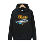 Back To The Future Retro DeLorean Car Print Hoodie Long Sleeve Tops Men Casual Streetwear Pullover Spring Autumn Unisex Clothing - Matrix Studios