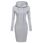 Ladies Dress Autumn Women Hooded Dresses Hoodies Women Sweatshirts Women Hoodies Dress Tops Ladies Clothing - Matrix-studios.com