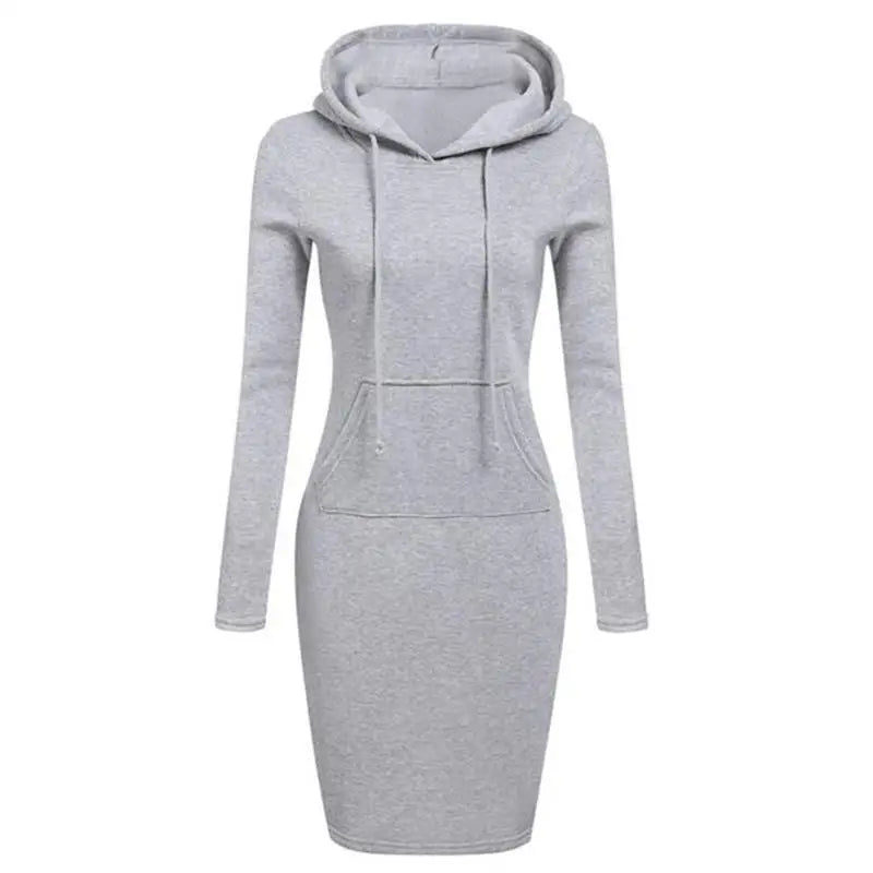 Ladies Dress Autumn Women Hooded Dresses Hoodies Women Sweatshirts Women Hoodies Dress Tops Ladies Clothing - Matrix-studios.com
