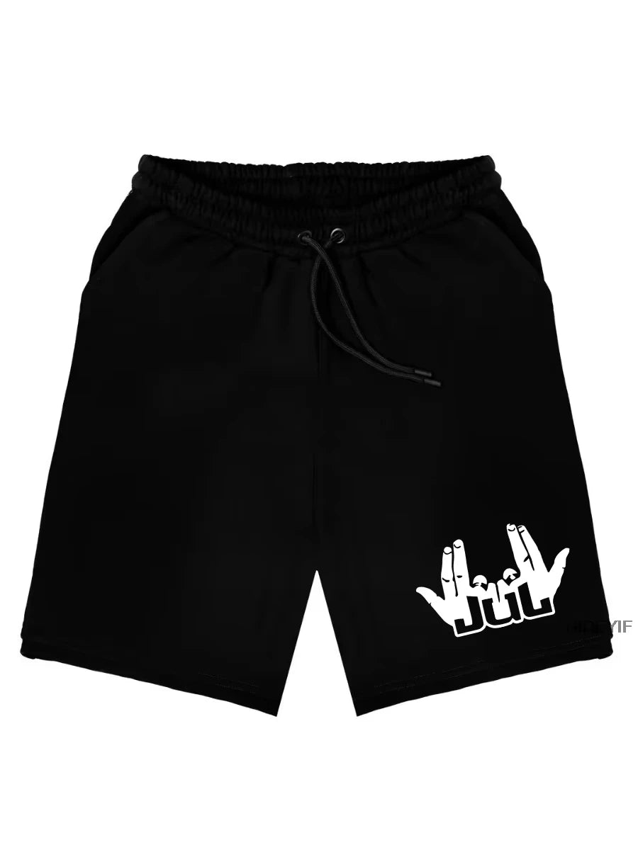 France Rapper Jul Shorts For Men Women Summer Casual Breathable Cotton Beach Comfortable  sweatpants short