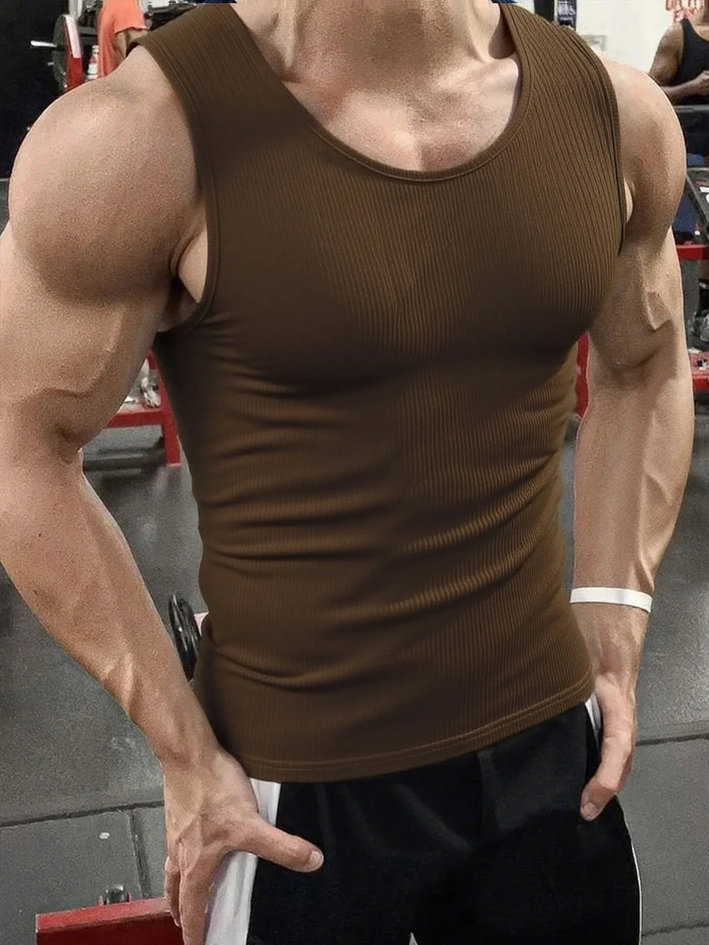 Summer Men's O-neck Vest Stripe Gym Tank Top Men Fitness Sleeveless Shirt Sports Undershirt Gyms Clothing Training Vest - Matrix Studios