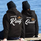 Printing Her King or His Queen Lover Hoodies Harajuku Fashion Casual Womens Men Clothing Lovers Sweatshirt  Couple Hoodies - Matrix Studios