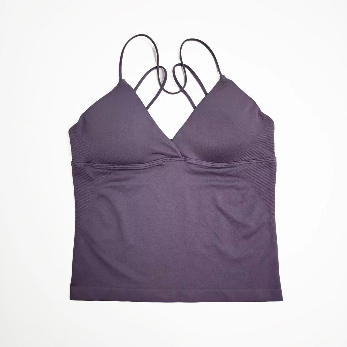 NCLAGEN Vision Twist Front Longline Top Women's Seamless Thin Straps Yoga Gym Workout Vest Running Tank Tops Fitness Clothing - Matrix-studios.com