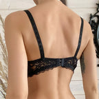Plus Size Lace Ultra-thin Push Up Bra Women Sexy Hollow Out Lingerie Lady Lace Transparent Underwear Female Embroidery Solid Bra - Matrix Studios