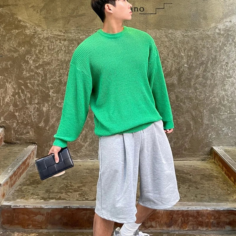 Men's Summer Quick-Dry Loose Workout Shorts Streetwear Hip-Hop Gym Fitness Elastic Waist Casual Short Pants for Running Training