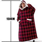 Winter Hoodies Sweatshirt Women Men Pullover Fleece Giant TV Oversized Blanket with Long Flannel Sleeves - Matrix Studios