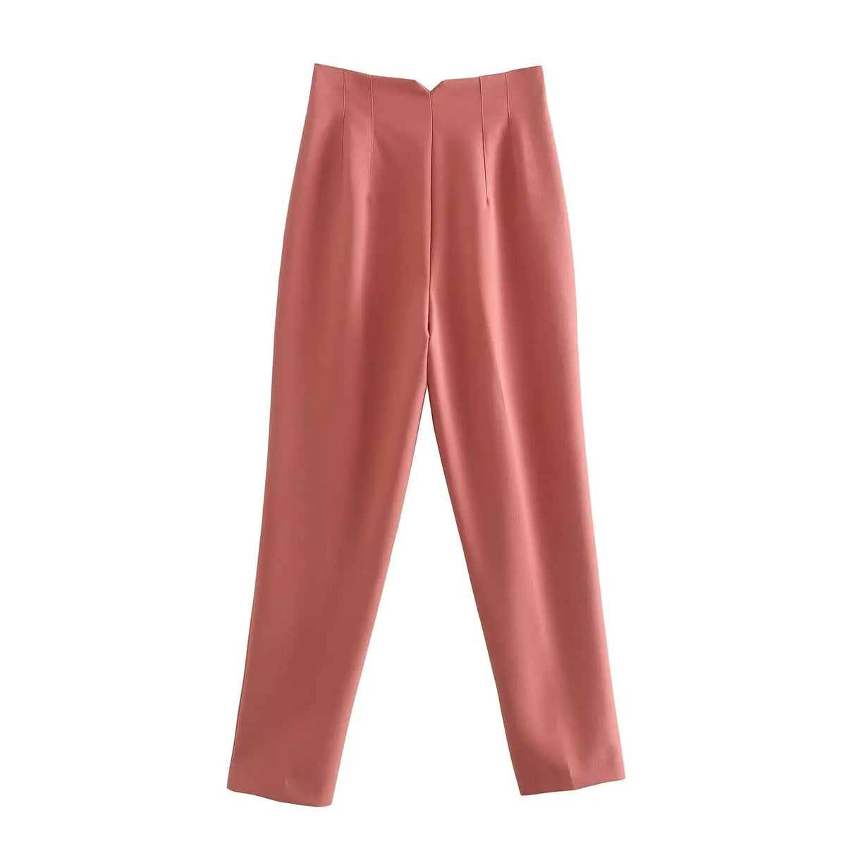Willshela Women Fashion Straight Pants High Waist Front Zipper Trousers Vintage Full Length Female Chic Lady - Matrix-studios.com