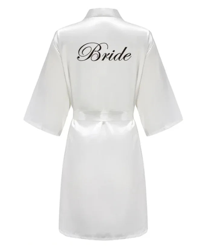 Satin Silk Robes Plus Size Wedding BathRobe Bride Bridesmaid Dress Gown Women Clothing Sleepwear Maid of Honor Rose Gold - Matrix-studios.com
