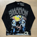 2026 New MIXED EMOTION Long Sleeve T-shirt Men Women High Street Full Print Best Quality Crewneck Hip Hop Oversized Tops - Matrix Studios