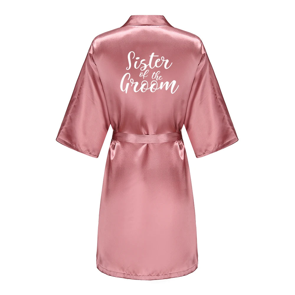 Wedding Bride Bridesmaid Robe Dressing Gown Sexy Women Bathrobe Nightgown Short Sleepwear Casual Flower Kimono Geisha M L XL - Matrix-studios.com