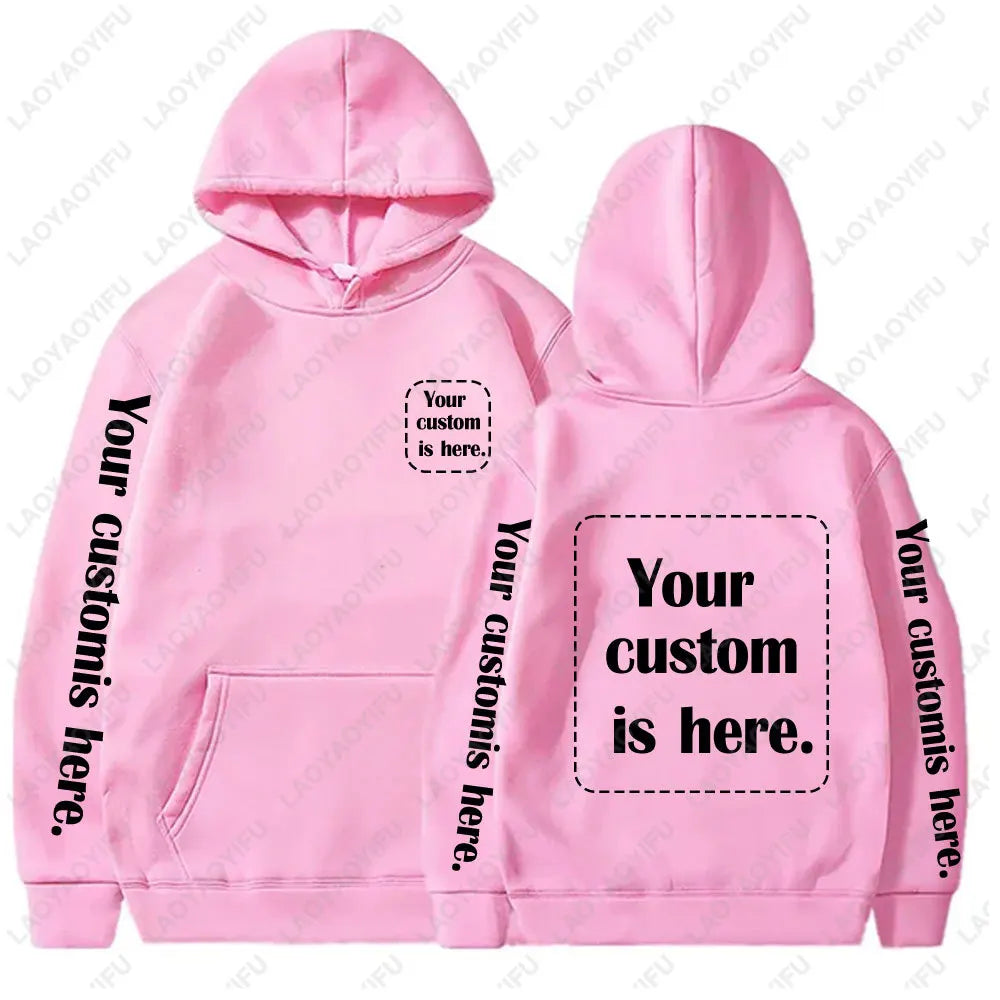 2026 Student Casual Custom Printed Text DIY Hoodie Customized Personalized Hoody Custom Hoodies Text Sweatshirt Clothes - Matrix Studios