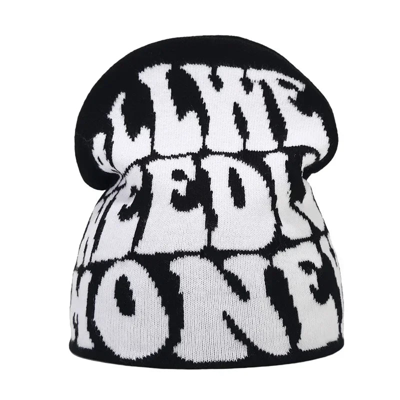 Y2K Letter Knitted Winter Autumn Beanie Cap Men Women Kanye Beanies Gorras Hombre Top Warm Skiing Hat Ear Hats Hip Hop Skullcap - Matrix-studios.com