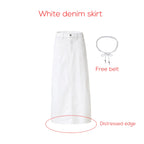 AP SS26 Women Cotton Denim Skirt Elegant - Matrix-studios.com
