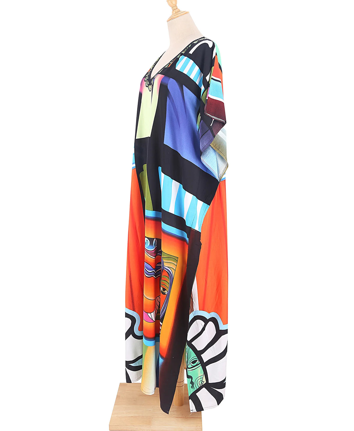 Plus Size Swimsuit Kaftans Beach Cover Ups Colorful Outfits Dress Bathing Suit for Women Vacation Outfits - Matrix Studios