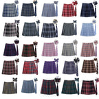 Women Summer Plaid Pleated Skirt With Necktie Bowtie Korean Jk Skirt Uniform Japanese School Preppy A Line Mini Skirts - Matrix-studios.com