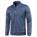 Men's Sweatshirts Half Zipper Pullover Male Long Sleeve Flleece Sweater Standcollar Snowflakes Hoodies Men Clothes - Matrix Studios
