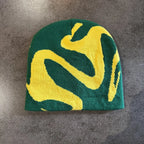 Trendy Knit Beanies Winter Jacquard Windproof Warm Hat Outdoor Colorful Casual Fashion Pullover Cap