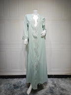 Muslim Women Maxi Dress Dubai Open Abaya Turkey Kaftan Eid Kimono Cardigan Islam Jalabiya Kebaya Caftan Marocain Femme Robe Gown - Matrix-studios.com