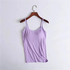 Cami Bra – Women's Camisole With Built In Padded Bra Vest Dropshipping As Seen on Tiktok Pink Top For Women Pajamas Home Wear - Matrix-studios.com