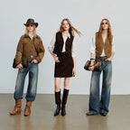 TOYOUTH Women Sleeveless Jacket 2025 Autumn New Retro Old Money Corduroy Slim Waist Short Tank top - Matrix Studios