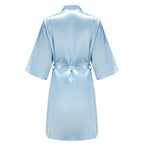 Blue Women Bathrobe White Letter Bride Bridesmaid Mother Maid of Honor Get Ready Bridal Party Robes Gifts Dressing Gown - Matrix-studios.com