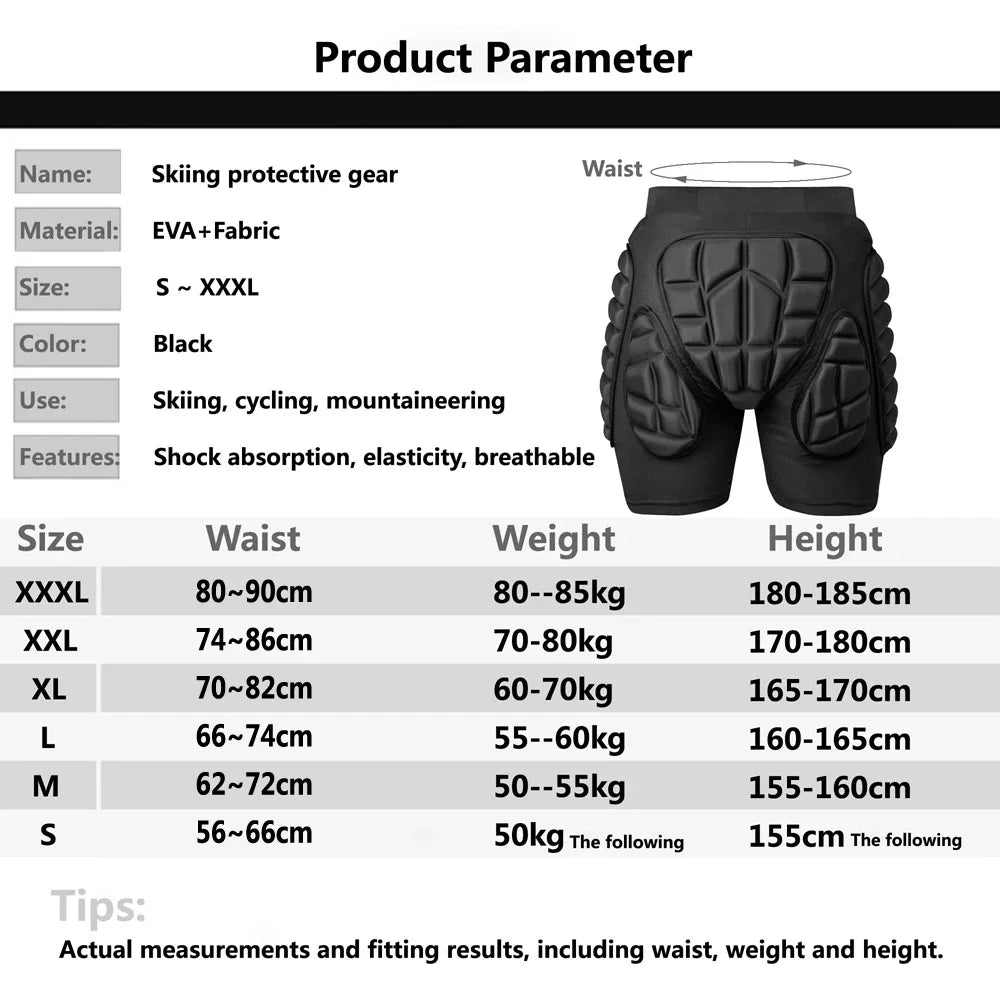 New Ski Shorts Skating Hip Protector Skiing Snowboard Shorts Protective Gear Sport MTB Cycling Motocross Hip Knee Elbow Paddeds - Matrix Studios