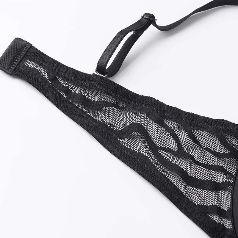 U-shaped push-up bra Women's adjustable soft underwire thin cup plus size bra big breasts small - Matrix Studios