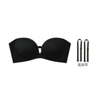 Front Closure Strapless Bras For Women Seamless Push Up Brassiere Thick Soft Underwear Solid Color Adjustable Invisible Lingerie - Matrix Studios