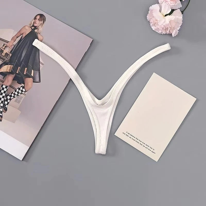 Women New Style Women Secret Clothes Deep V Thong Breathable Sexy Low Waist Brazilian Underwear Soft Thin Straps Women's Panties - Matrix Studios
