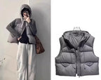 Korean Fashion Women Winter Warm Cotton Padded Jacket Sleeveless Big Pockets Thick Vests for Women - Matrix Studios