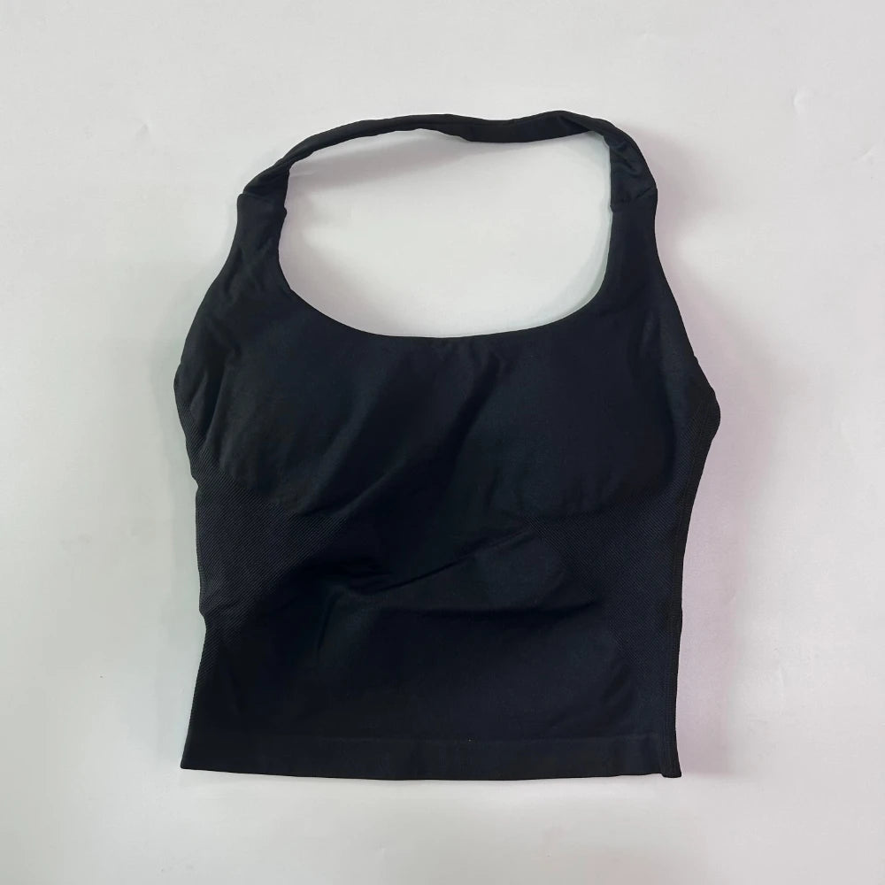 1-2pcs Gym Set Women Backless Tank Tops High Waist Scrunch Seamless Shorts High Waist Yoga Leggings Workout Sets Gym Suit - Matrix-studios.com