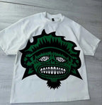 Y2k Harajuku Streetwear Men and Women Short Sleeved Fashion New Cartoon Print Design Shirt Retro Hip Hop Trend Oversized T-Shirt
