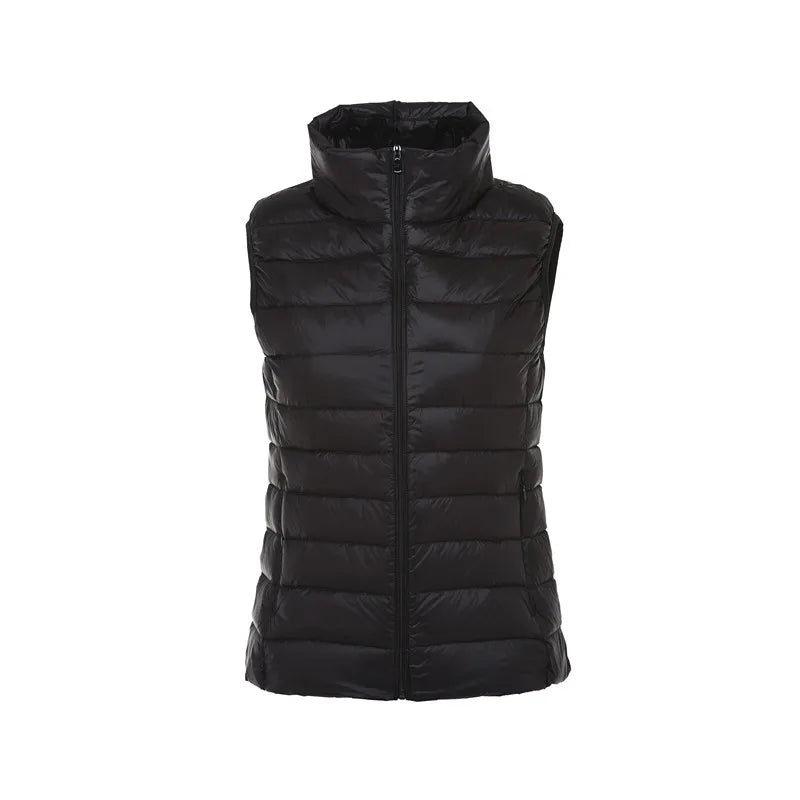 Women Sleeveless Vest Jackets Winter Fashion Male Cotton-Padded Vest Coats women Stand Collar Warm Waistcoats Clothing - Matrix Studios