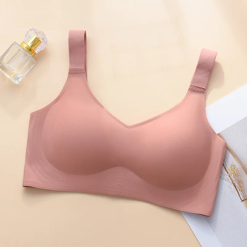 Jelly Support Seamless Bra For Big Breasts, Slim Fit, Push-up Anti-sagging, Wire-free Underwear, Sports Bra, Breathable - Matrix Studios