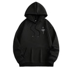 Vintage Compass Print Hoodies for Men High Quality Hooded Long Sleeve Pullover All Season Daily Casual Sports Tops Men's Clothes - Matrix Studios