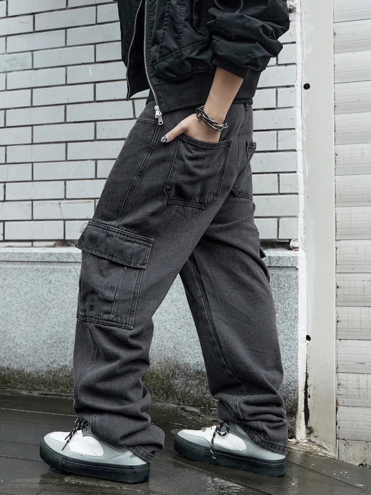 Y2k New Baggy Jeans Male Hip Hop Harajuku Trousers Wide Leg Denim Pants Men's Jeans Streetwear Korean Oversize Cargo Pants - Matrix Studios