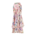 Women Swimwear Summer Floral Printed V-neck Swimsuit One-piece Bodysuit Bikini Set Beach Style Wear Maxi Dress Skirt Vacation - Matrix Studios