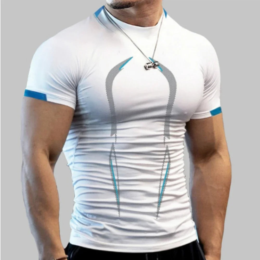 New Summer Sportswear Gym Breathable T Shirt Men Quick Drying Jogging T-Shirt Men Training Tees Fitness Tops Running T-shirt - Matrix Studios