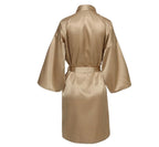 Wedding Party Team Bride Robe With Black Letters Kimono Satin Pajamas Bridesmaid Bathrobe SP2000 - Matrix-studios.com