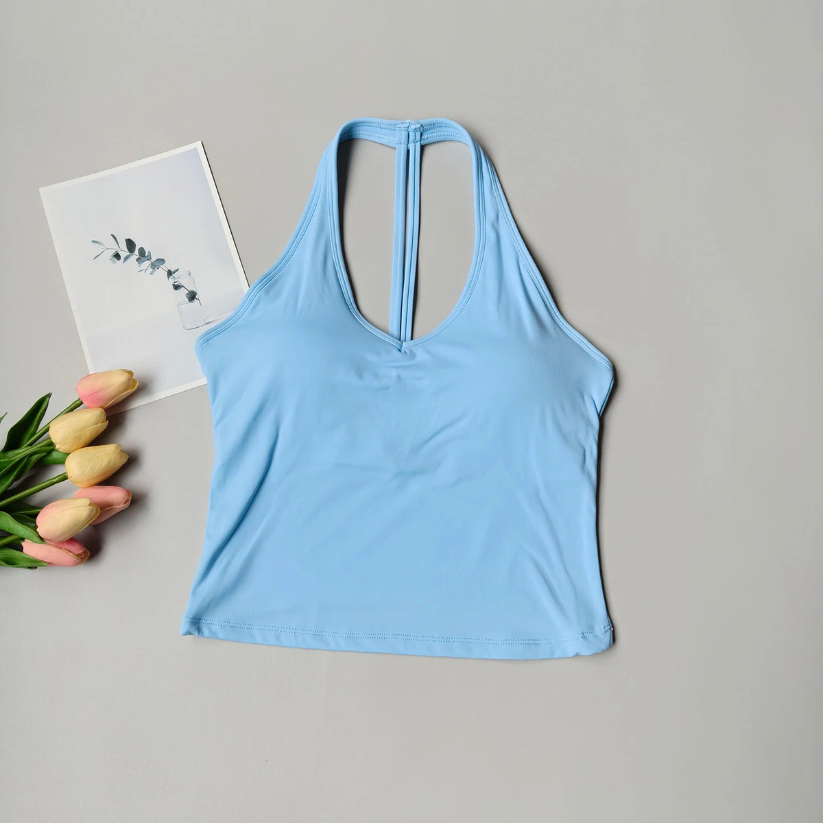 Sports Bra Women's V-neck Halter Neck Beautiful Back Push-up Yoga Vest Gym Top Outer Wear Running Shock-proof Fitness Bra Top - Matrix Studios