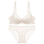 Summer Sexy Lace Embroidery Women Lingerie Set French Thin Cup Push Up Bra Comfort Breathable Underwear Ladies Bra Briefs Set - Matrix-studios.com