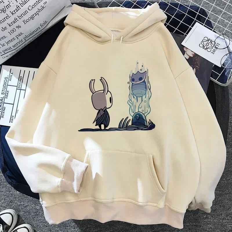 Hollow Knight Hoodies Men Korea Ulzzang Grunge Y2k Aesthetic Fmale Autumn and Winter Pullover Hoddies Graphic Streetwear - Matrix Studios