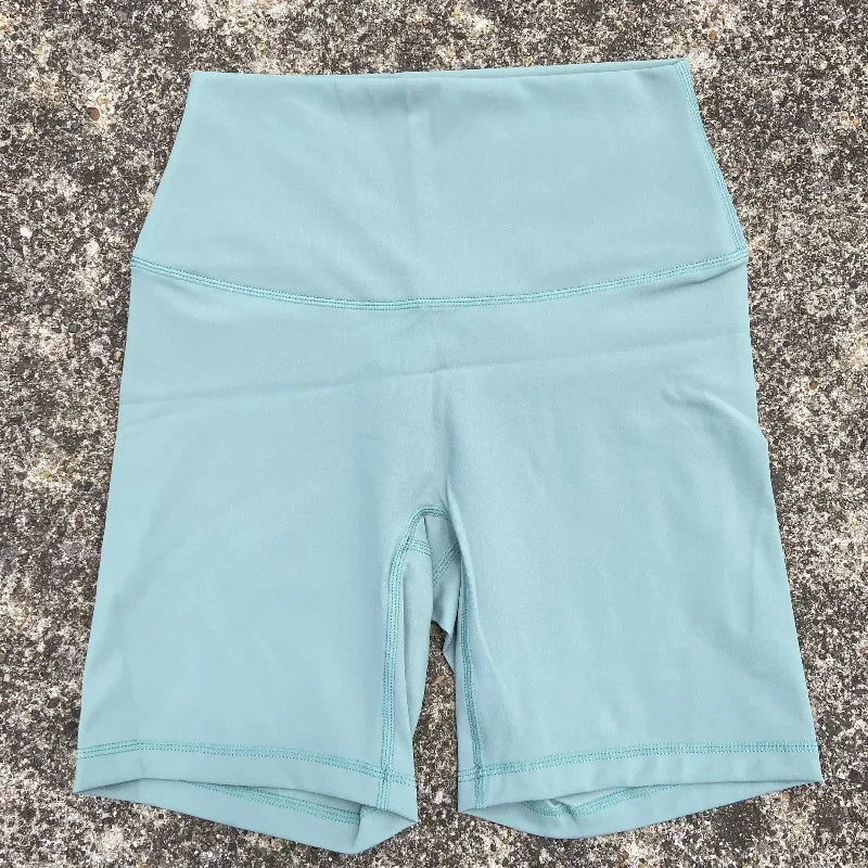 Solid Color Women Fitness Sports Short High Waist Yoga Short Leg Cycling Comprehensive Training Jog Squat Proof Internal Pocket - Matrix Studios
