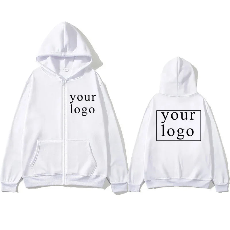 2024 New Fashion Your Own Design Brand Logo/Picture Personalized Custom Anywhere Men Women DIY Zipper cardigan hoodie - Matrix Studios